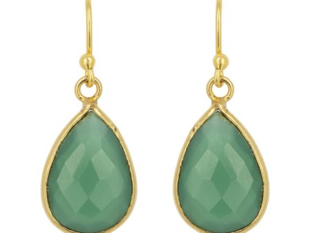 Ashiana JEI00847 Ava Teardrop Earrings in Dark Green Sale