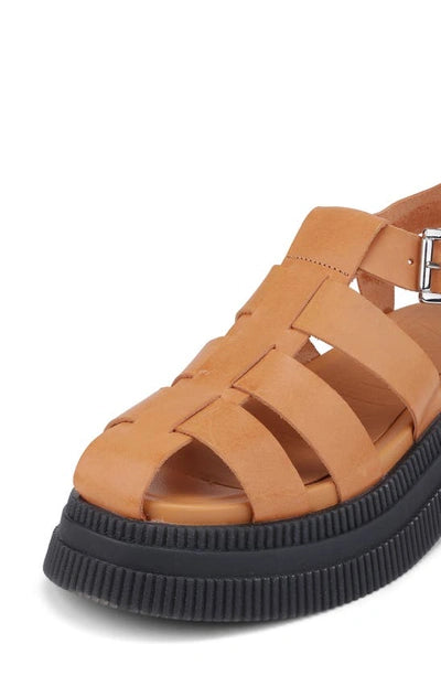 GANNI S1762 Creepers Sandals in Tannin Supply