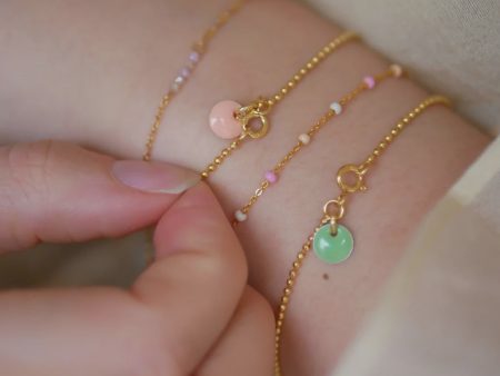 ENAMEL Ball Chain Bracelet in Dusty Green For Cheap