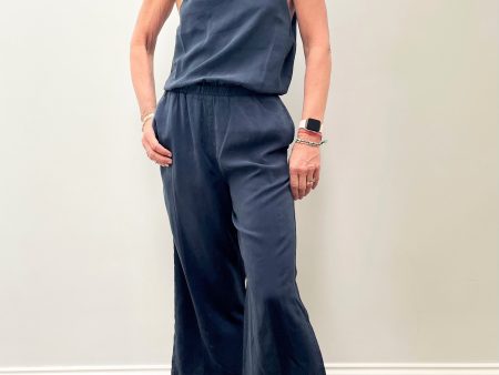 BD Fray Neck Wide Leg Jumpsuit 6416 in Endless Sea Cheap