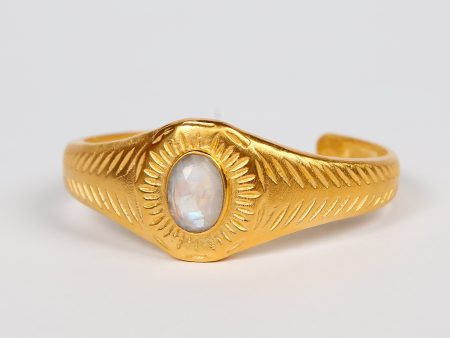 HANKA Osiris Bangle in Moonstone on Sale