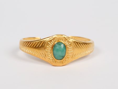 HANKA Osiris Bangle in Raw Emerald Sale