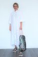 GANNI F5990 Broderie Oversized Dress in White Hot on Sale