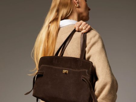 AH Wilson Suede Bag in Coffee Online Hot Sale