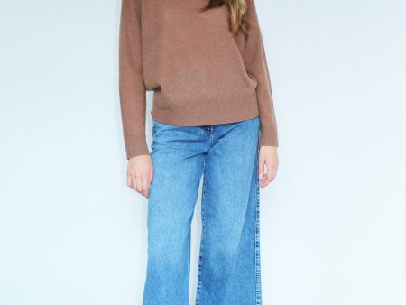 360 Daphne Crewneck Knit in Chestnut For Cheap