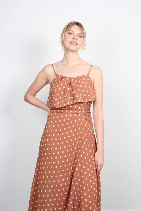 Essentiel Antwerp Baha asymmetric cinnamon dress Cheap