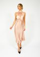 HARMUR Midi Wrap Dress in Rose Beige Online now