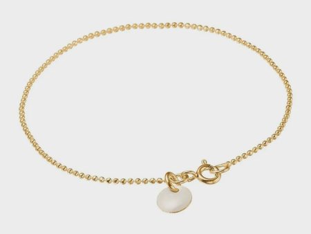 ENAMEL Ball Chain Bracelet in White Cheap