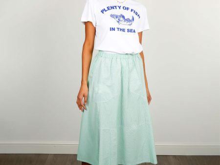 DAWN X DARE Pabla Skirt in Jade Online Hot Sale