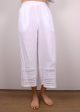 120% Lino V1W29CE Cropped Trousers in White Sale