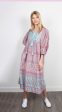 Dilli Grey Farah paisley-print aqua & pink cotton dress Cheap