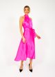 HARMUR Midi Wrap Dress in Pink Glow For Discount