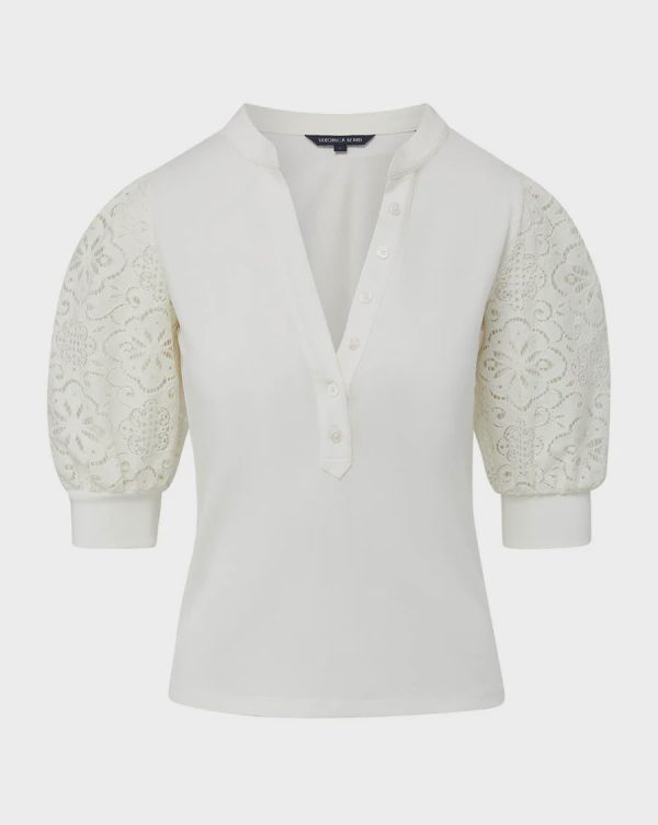 VB Coralee Top in White Lace Hot on Sale