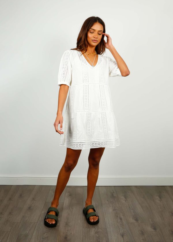 V Margaret Dress in Cream Online Sale