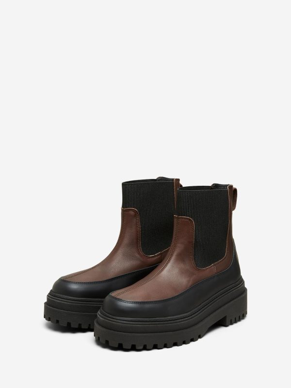 SLF Fasta Chunky Chelsea Boots in Carafe Online Hot Sale