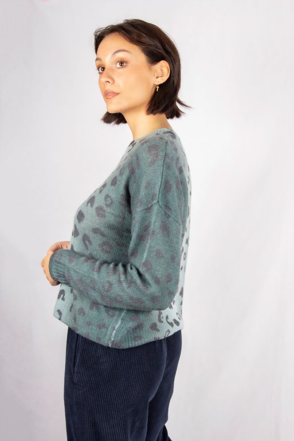 360 Christi Printed Jumper in  Eucalyptus For Sale