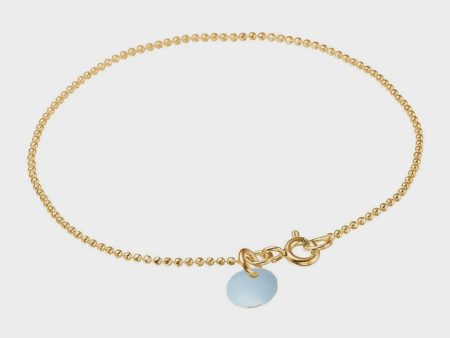 ENAMEL Ball Chain Bracelet in Icy Blue on Sale