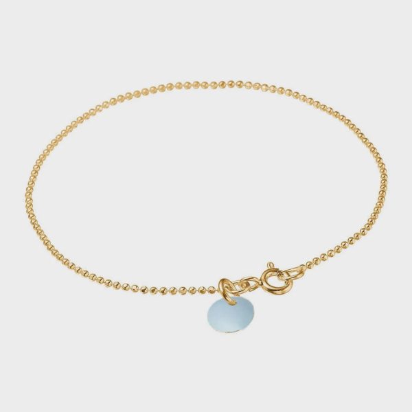 ENAMEL Ball Chain Bracelet in Icy Blue on Sale