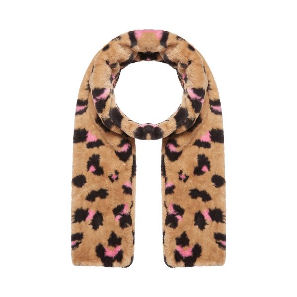 NOOKI Ari Scarf in Camel Leopard Fashion