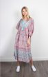 Dilli Grey Farah paisley-print aqua & pink cotton dress Cheap