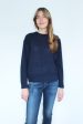 360 Daphne Crewneck Knit in Blue Depths For Discount