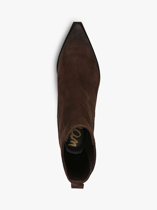 SE Mandey Boot in Suede Chocolate For Sale