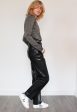 AGOLDE Recycled Leather 90 s Pinch Waist Trousers in Black Discount