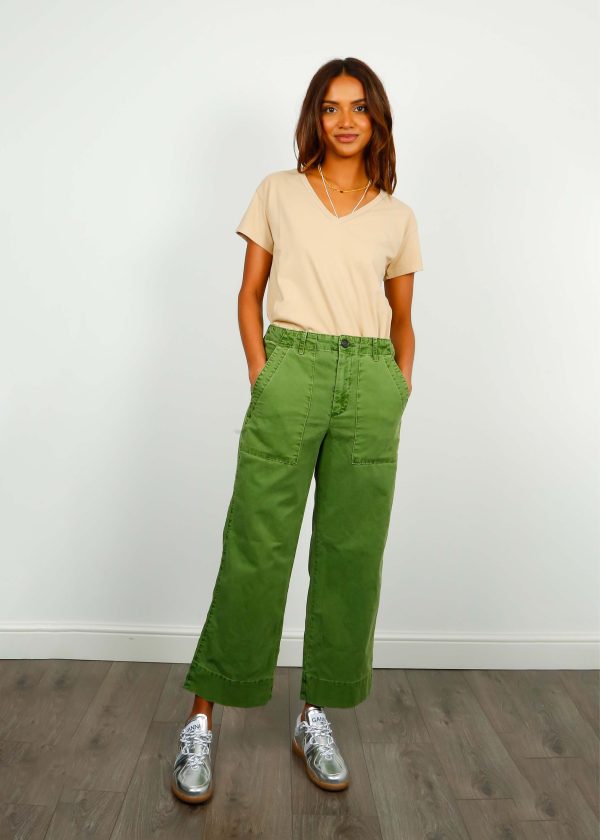 V Mya Trousers in Army Fashion