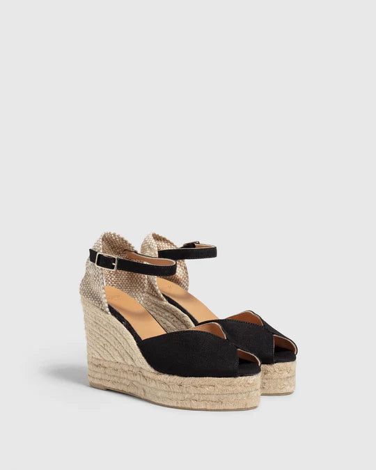 CASTANER Bianca Strap Espadrille in Black Online