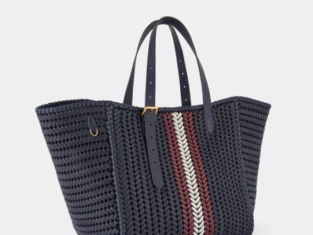 AH The Neeson Square Tote in Stripes Marine Hot on Sale