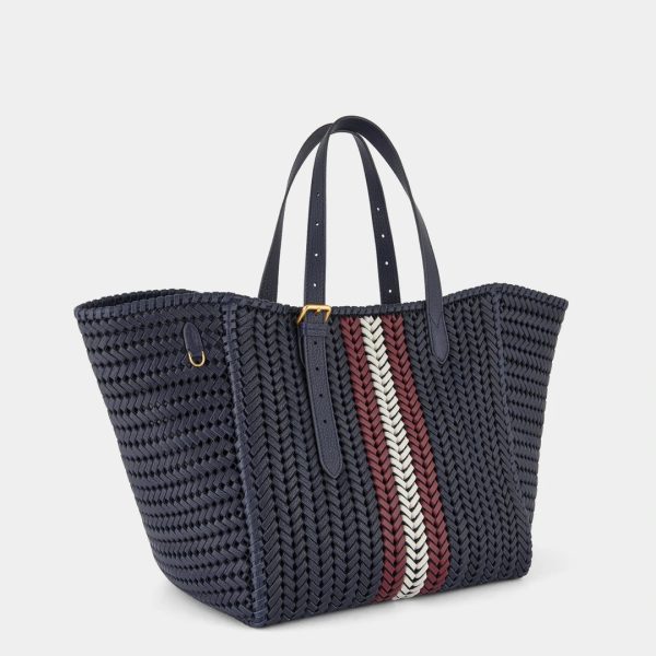 AH The Neeson Square Tote in Stripes Marine Hot on Sale