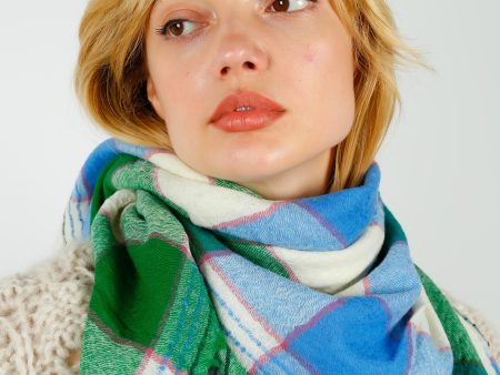 MOISMONT 686 Ombre Scarf in Apple Green Fashion