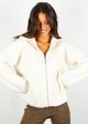 JOSEPH Zip Through Cardigan in Ivory For Sale