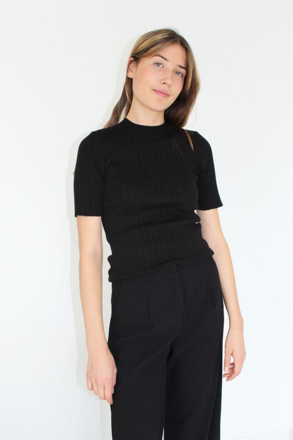 SLF Queen Rib Knit in Black For Cheap