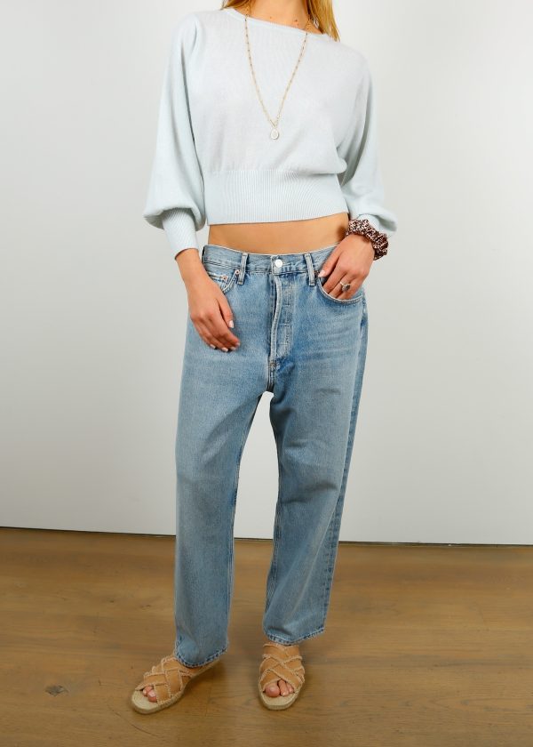 AGOLDE 90 s Crop Pant in Replica Washed Indigo Discount