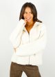 JOSEPH Zip Through Cardigan in Ivory For Sale