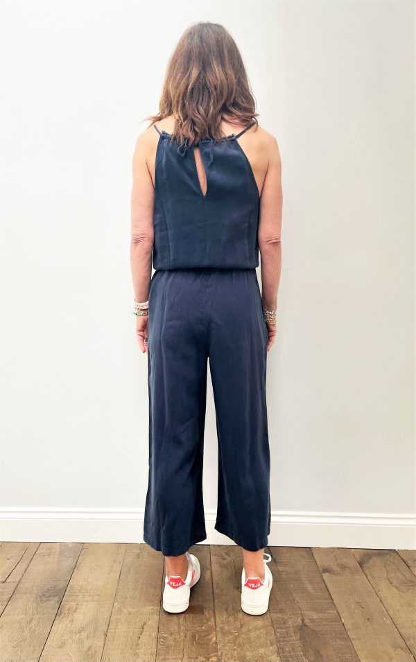 BD Fray Neck Wide Leg Jumpsuit 6416 in Endless Sea Cheap