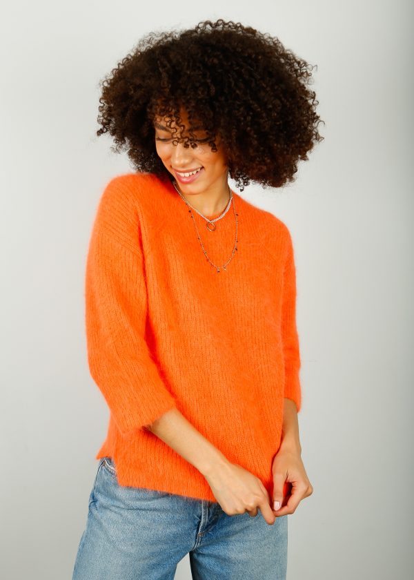 BR Dataul Knit in Signal Hot on Sale