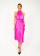 HARMUR Midi Wrap Dress in Pink Glow For Discount