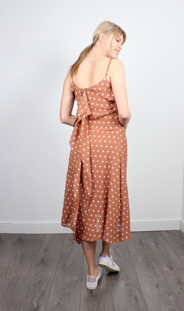 Essentiel Antwerp Baha asymmetric cinnamon dress Cheap