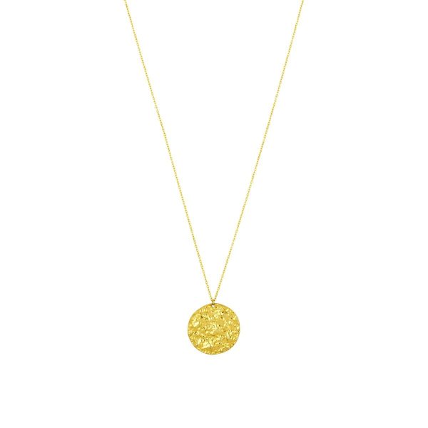 Ashiana JNI00928 Long Coin Pendant Necklace in Gold For Discount