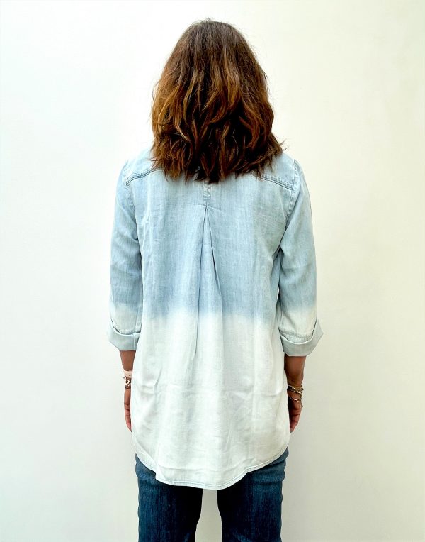 BD Dip Dyed Shirt Tail Button Down Shirt 2646 Online Hot Sale