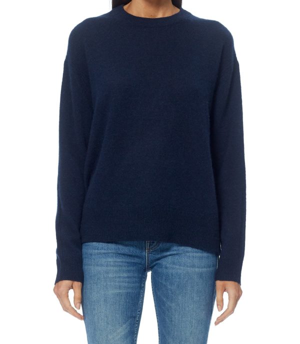 360 Daphne Crewneck Knit in Blue Depths For Discount