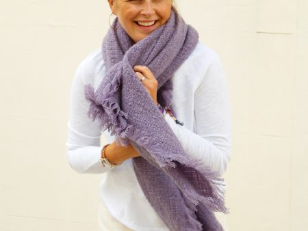 CALEIDO Cashmere Basket W Scarf in Wisteria Hot on Sale