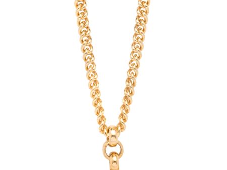 TS Gold T-Bar Curb Link Necklace 50cm Fashion