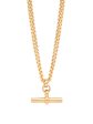 TS Gold T-Bar Curb Link Necklace 50cm Fashion