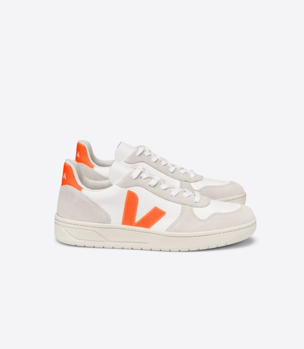 VEJA V-10 Mesh White, Natural, Orange Fluo Supply