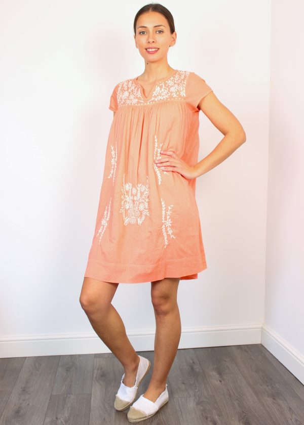 DREAM Beatrice Dress in Coral Cheap