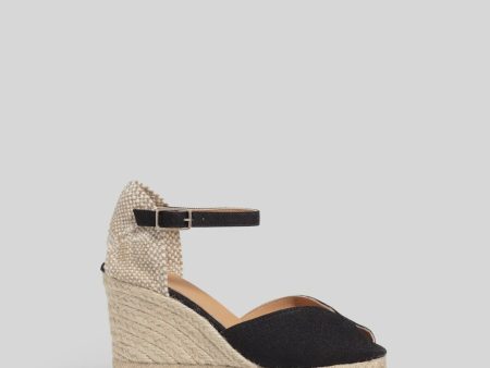 CASTANER Bianca Strap Espadrille in Black Online