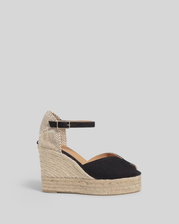 CASTANER Bianca Strap Espadrille in Black Online